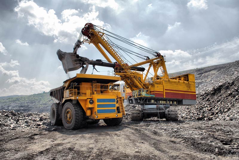 Advanced mining equipment in use