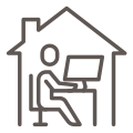 Home worker icon graphic