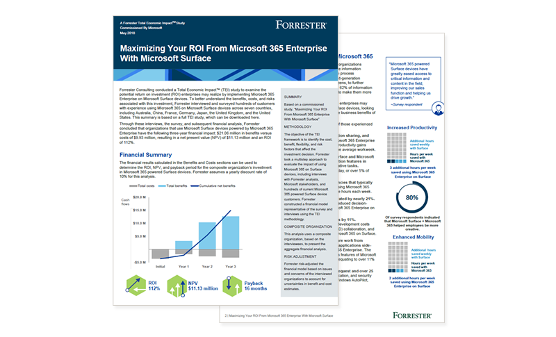 Maximizing Your ROI From Microsoft 365 Enterprise With Microsoft Surface