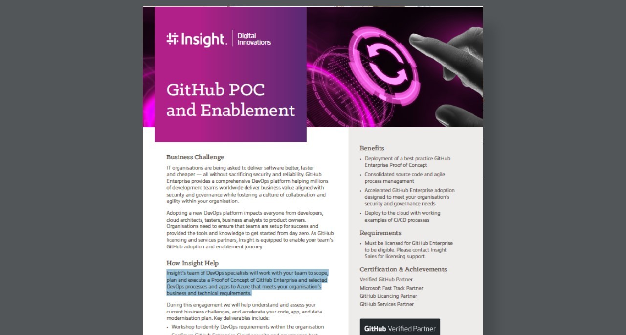 GitHub POC and Enablement | Insight Australia