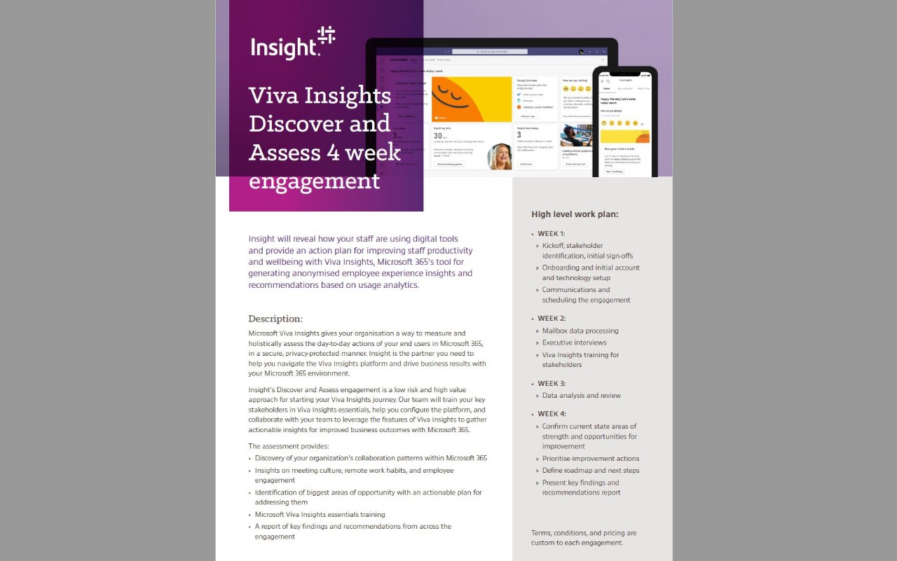 Viva Insights Discover and Assess 4 week engagement Thumb