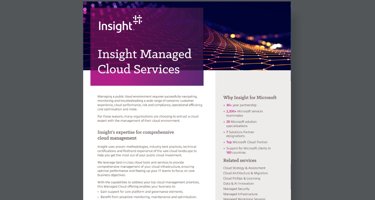 Insight Managed Cloud Services | Insight Australia