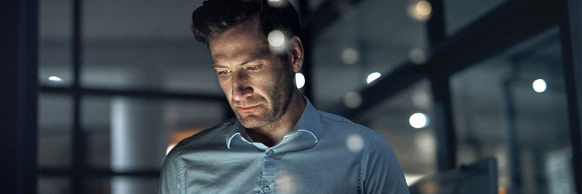 Man using tablet