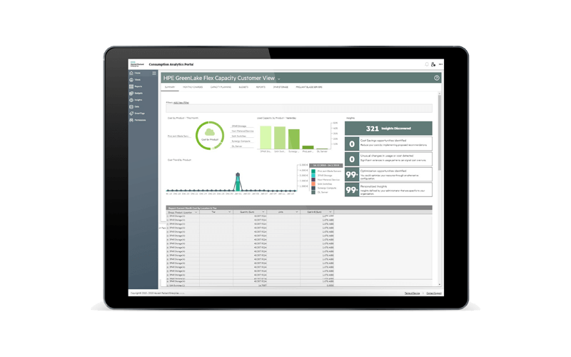 HPE GreenLake Flex Capacity tablet