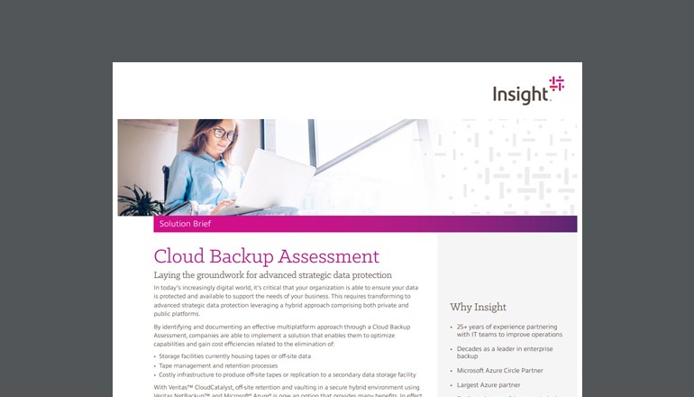 Cloud Backup Assessment brief thumbnail